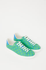 Gucci Green & Blue Canvas GG Supreme Ace Sneaker
