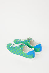 Gucci Green & Blue Canvas GG Supreme Ace Sneaker
