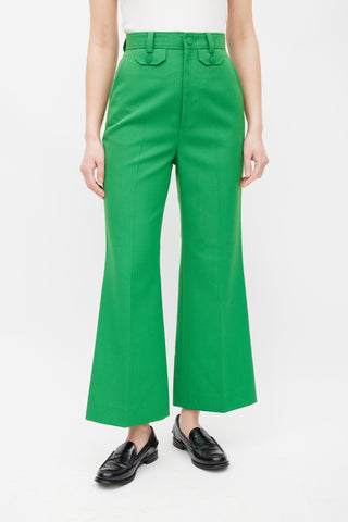 Gucci Green Flared Trouser