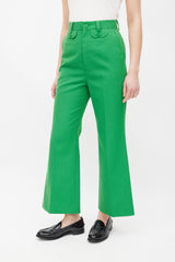 Gucci Green Flared Trouser