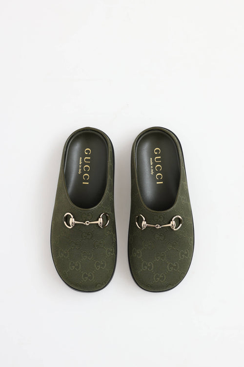 Gucci GG Canva Horsebit Mule