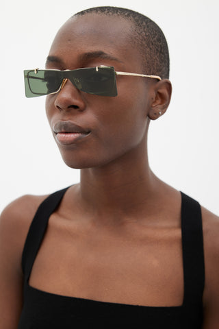 Gucci Green & Gold GG0363S Flip Up Glasses