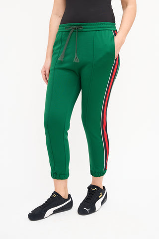 Gucci Green & Multi Stripe Lounge Pant