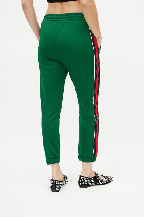 Gucci Green & Red Striped Track Pant