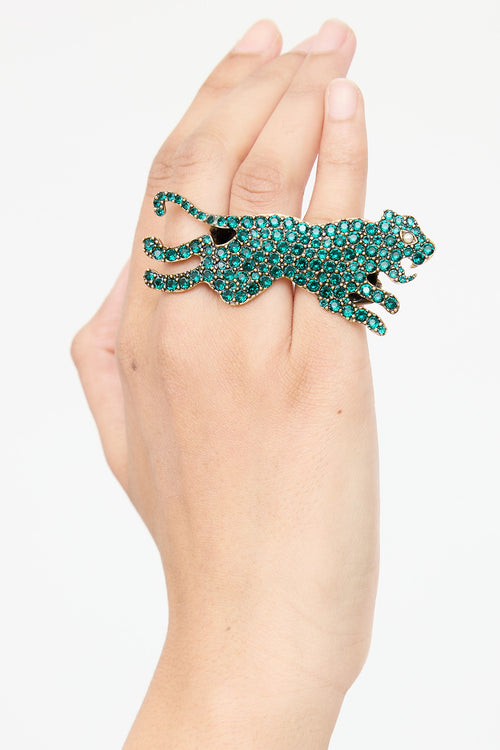 Gucci Crystal Double Ring