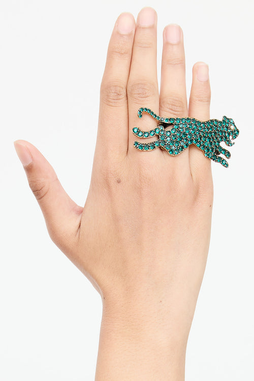 Gucci Crystal Double Ring