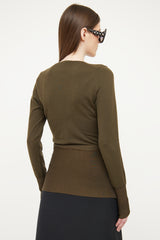 Gucci Green Belted Cardigan