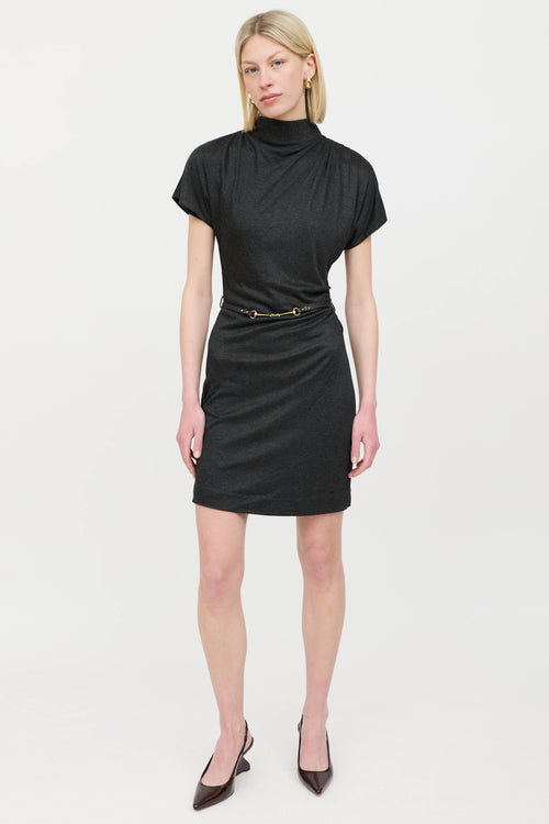 GucciBelted Short Sleeve Dress