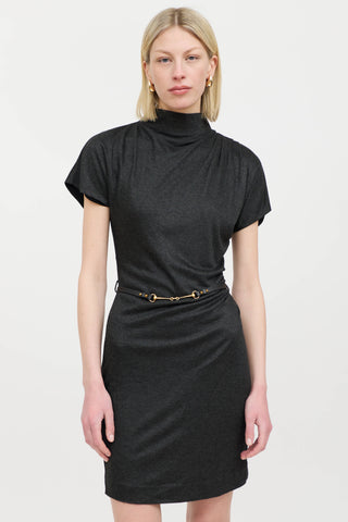 GucciBelted Short Sleeve Dress