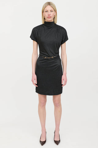 GucciBelted Short Sleeve Dress