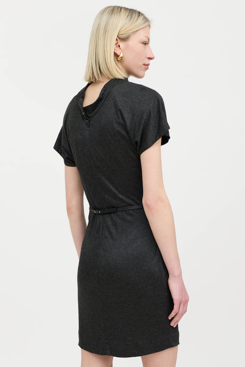 GucciBelted Short Sleeve Dress
