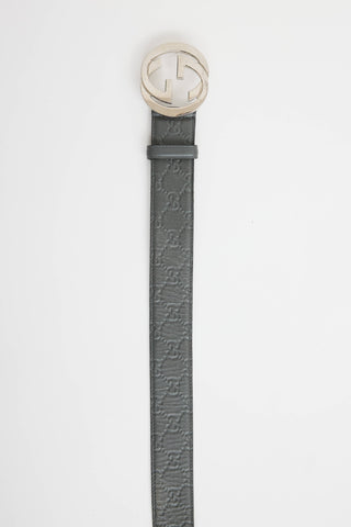 Gucci Interlocking GG Guccissima Belt