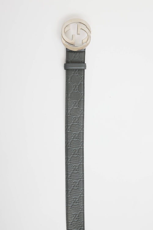 Gucci Interlocking GG Guccissima Belt