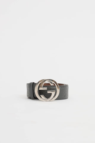 Gucci Interlocking GG Guccissima Belt