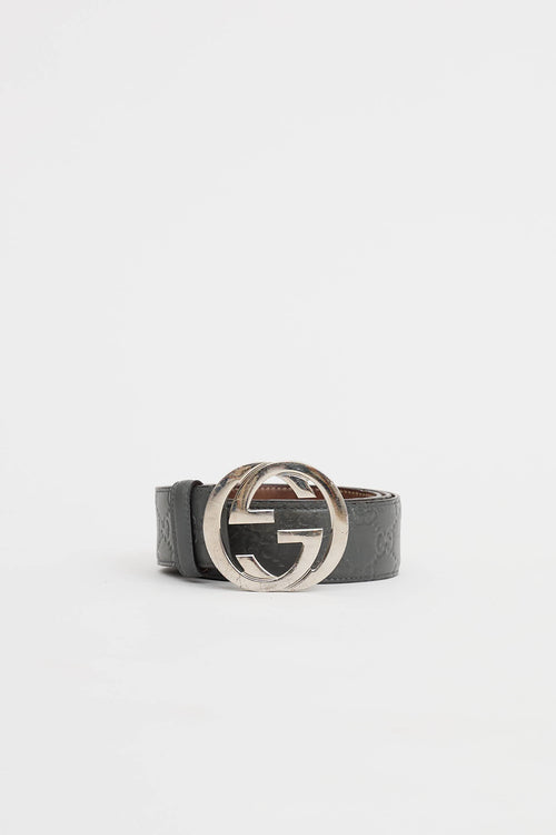 Gucci Interlocking GG Guccissima Belt