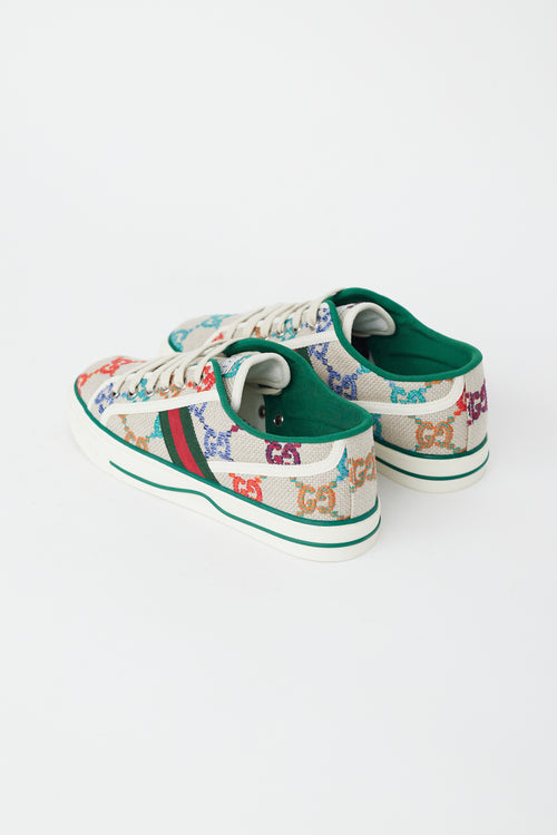 Gucci Grey & Multi GG Tennis 1977 Sneaker