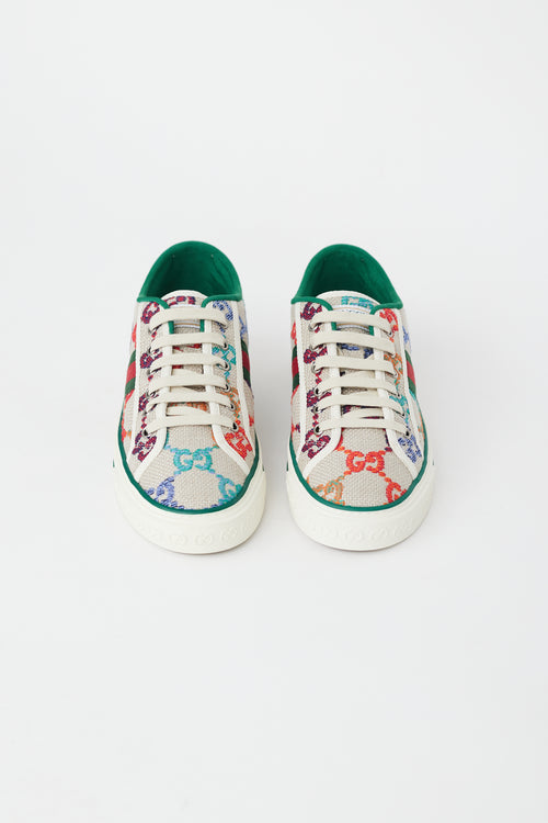 Gucci Grey & Multi GG Tennis 1977 Sneaker