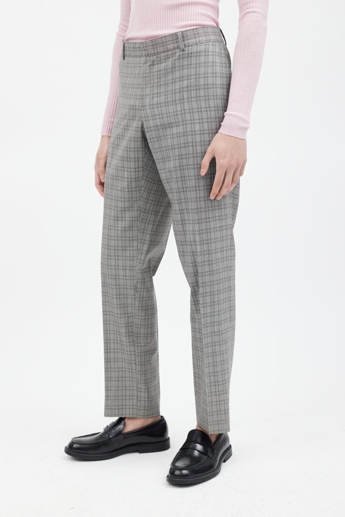 Gucci Grey & Multi Plaid Pant Suit