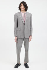 Gucci Grey & Multi Plaid Pant Suit
