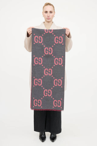 Gucci Wool GG Monogram Scarf