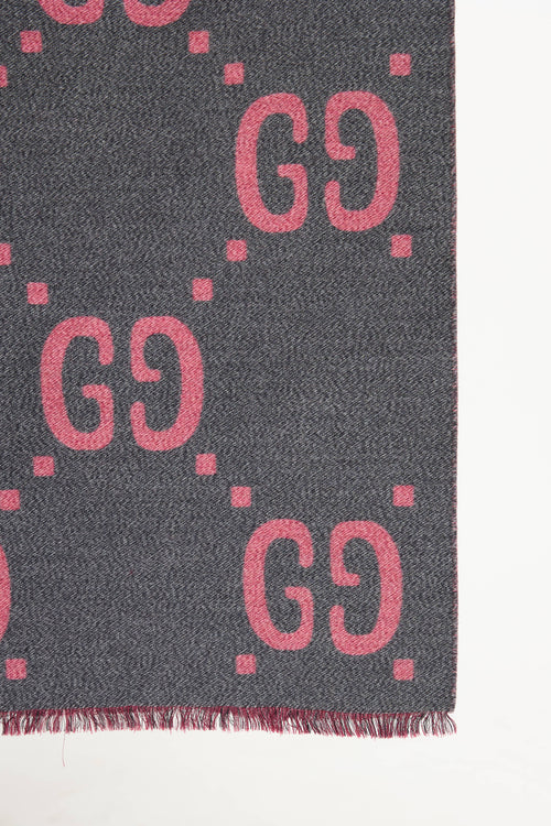 Gucci Wool GG Monogram Scarf