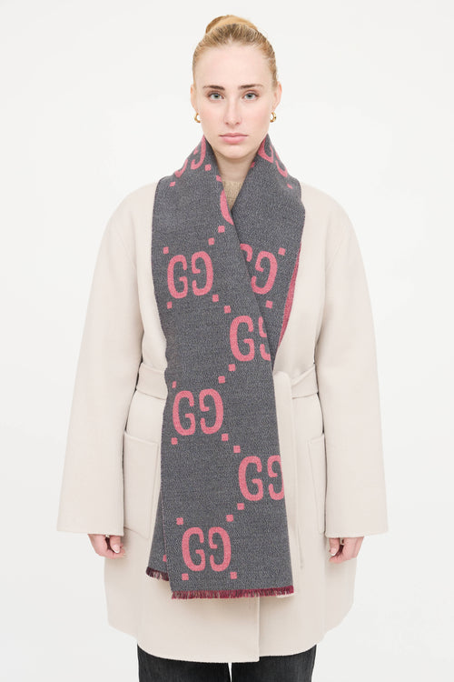 Gucci Wool GG Monogram Scarf
