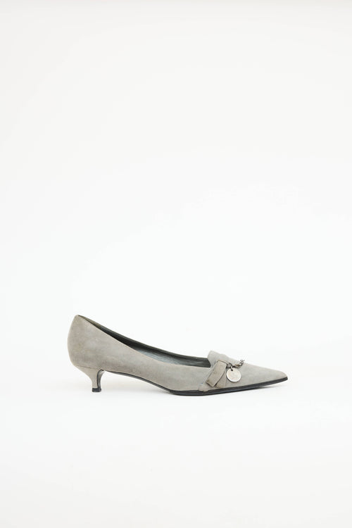 Gucci Suede Chain Heel