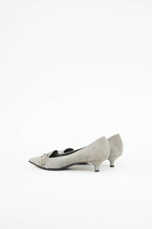 Gucci Suede Chain Heel