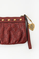 Gucci Guccissima GG Leather Wristlet Bag