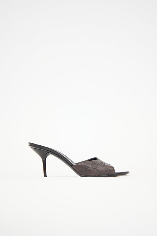 Gucci Guccissima Leather GG Mule