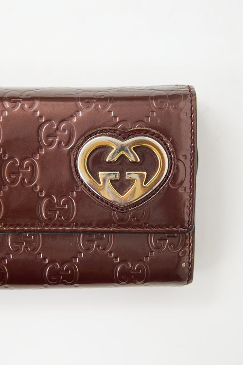 Gucci Guccissima Lovely Heart Wallet