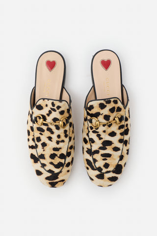 Gucci Hair Printed Princetown Mule