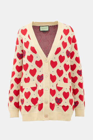 Gucci GG Heart Cardigan
