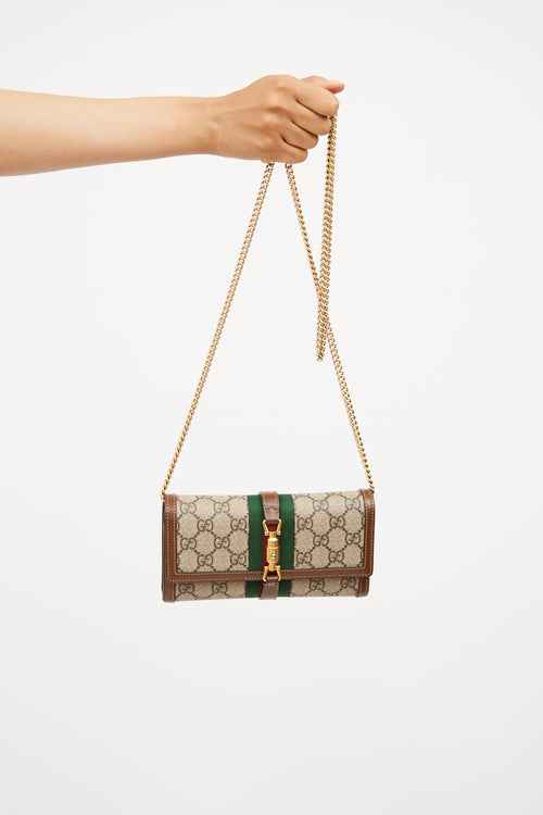 Gucci Brown Jackie 1961 Wallet On Chain