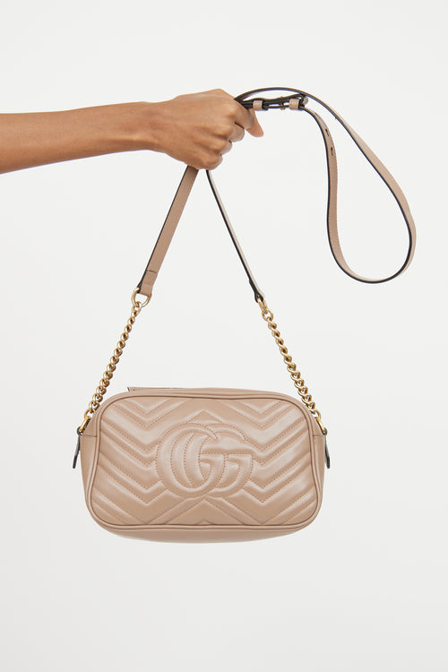 Gucci Beige GG Marmont Crossbody Bag