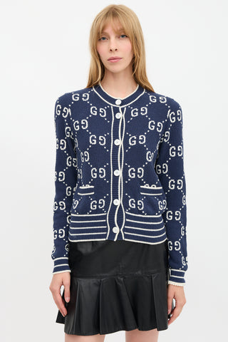 Gucci Jacquard GG Monogram Cardigan
