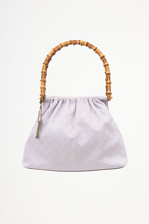 Gucci Canvas GG Bamboo Top Handle Bag