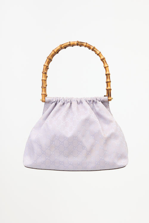 Gucci Canvas GG Bamboo Top Handle Bag