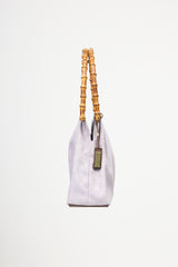 Gucci Canvas GG Bamboo Top Handle Bag