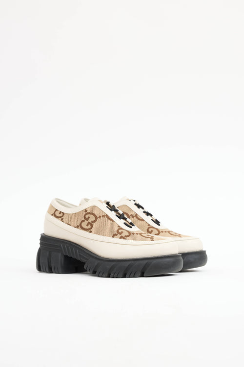 Gucci Leather GG Jumbo Monogram Oxford