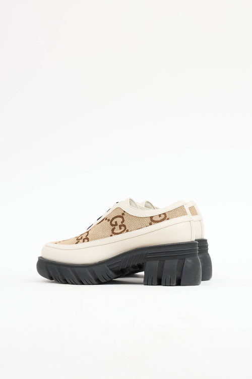 Gucci Leather GG Jumbo Monogram Oxford