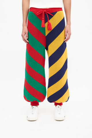 Gucci Knit Colour Block Stripe Trouser