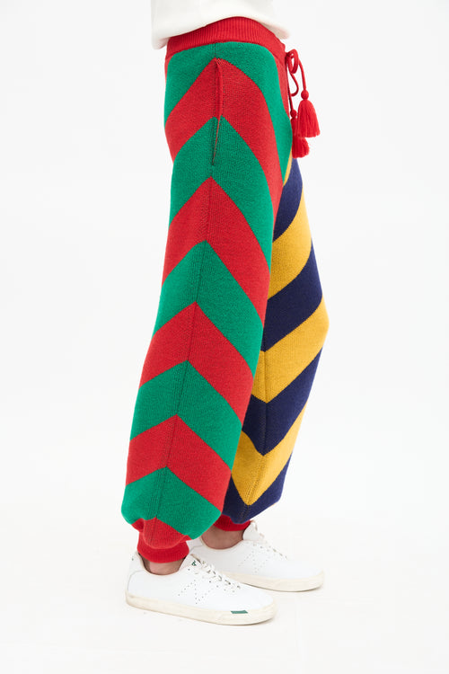 Gucci Knit Colour Block Stripe Trouser