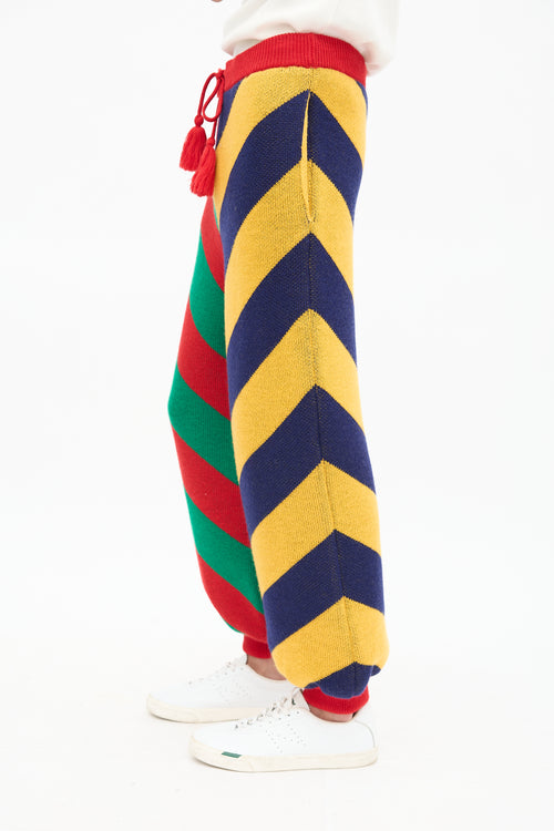 Gucci Knit Colour Block Stripe Trouser
