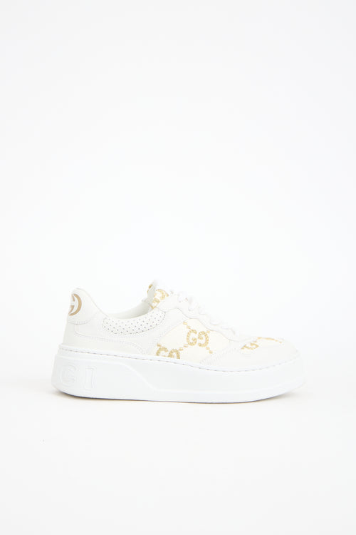 Gucci Lamé & Leather GG Sneaker