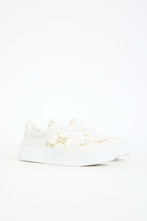 Gucci Lamé & Leather GG Sneaker