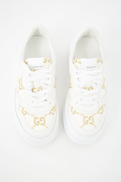 Gucci Lamé & Leather GG Sneaker