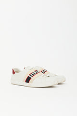 Gucci Leather Ace Logo Stripe Sneaker