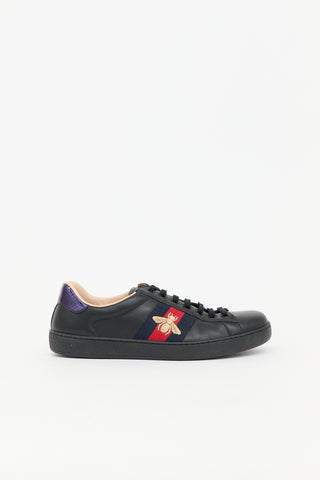 Gucci Leather Ace Web Sneaker