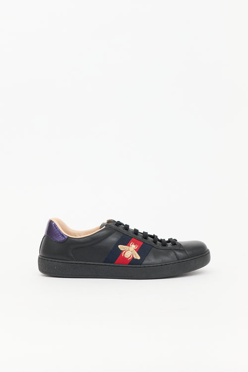 Gucci Leather Ace Web Sneaker